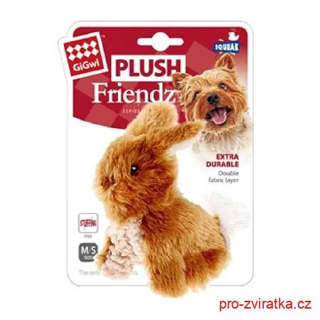 GiGwi Plush Friendz plyšový králíček hnědý