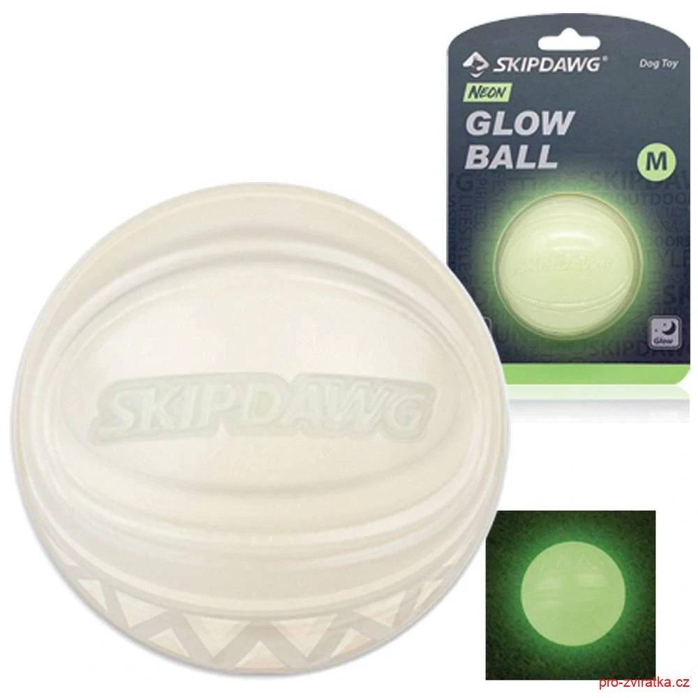GiGwi Skipdawg Neon Glow Ball zářící míč