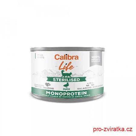 Calibra Cat Life konz.Sterilised Duck 200g
