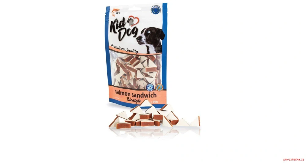 KIDDOG lososové sendvičové trojúhelníčky 80 g