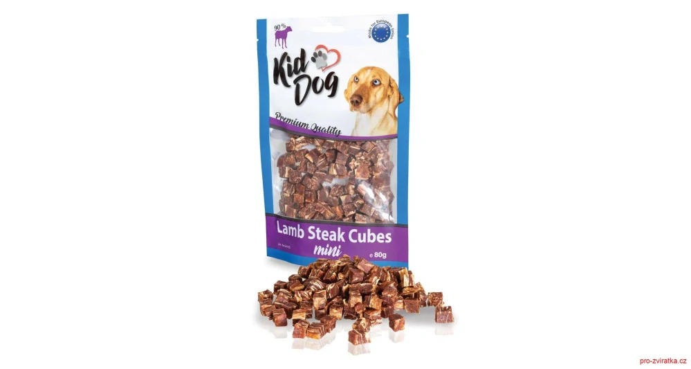 KIDDOG mini kostičky z jehněčího masíčka 80 g