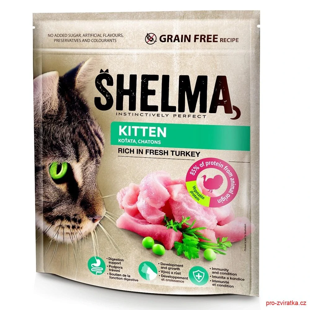 SHELMA Cat Kitten Freshmeat Turkey GF 750 g