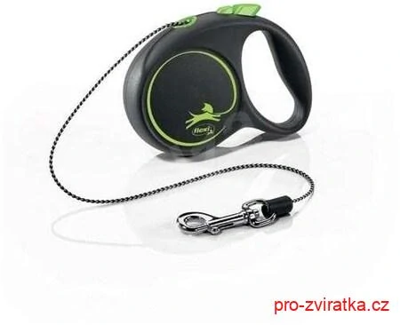 Vodítko FLEXI Black Design XS lanko 3m/8kg