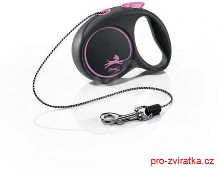 Vodítko FLEXI Black Design XS lanko 3m/8kg