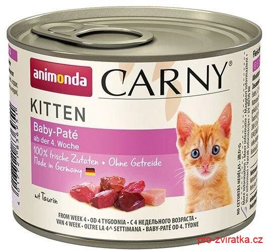 ANIMONDA konzerva CARNY BABY PATÉ hovězí, kuřecí 200g