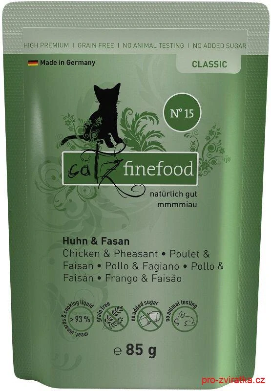 Catz Finefood Classic s kuřecím a bažantím masem 85 g