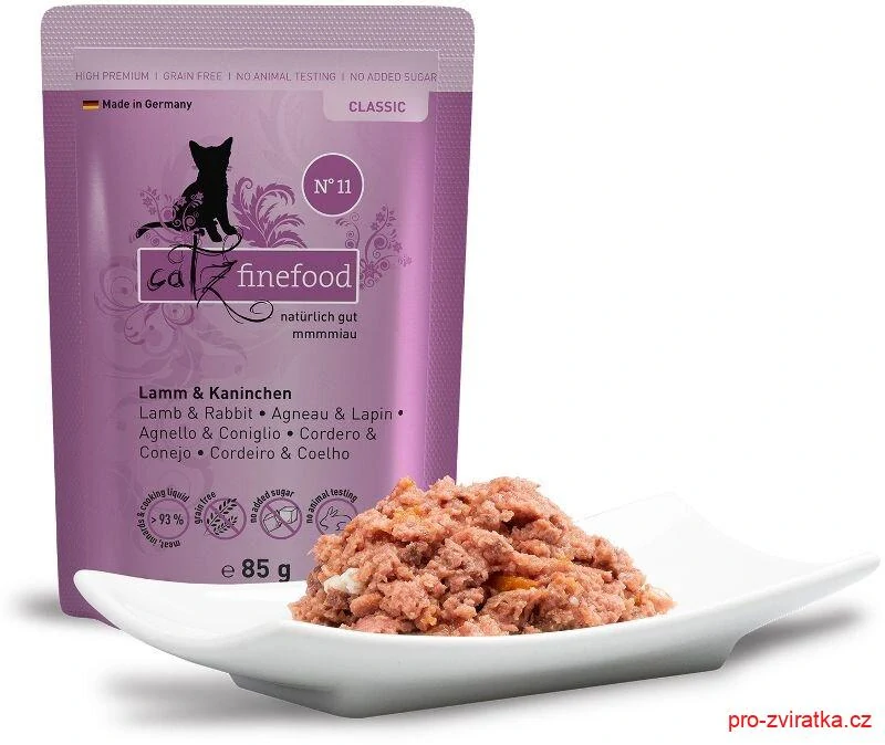 Catz Finefood Classic s jehněčím a králičím masem 85 g