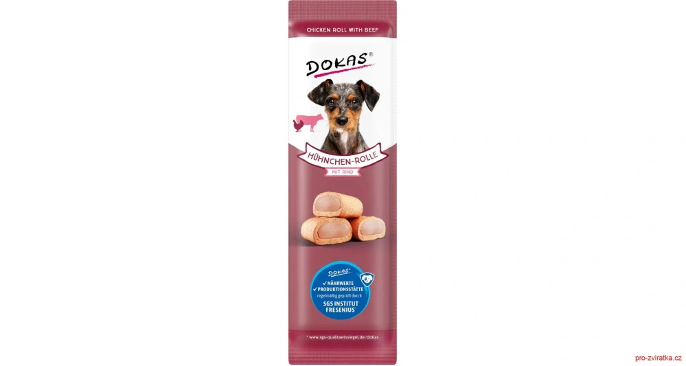 Dokas Kuřecí rolky s hovězí náplní 10 g