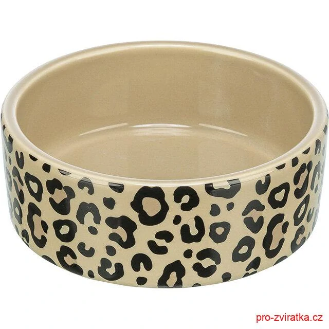 Keramická miska LEO, 0,3 l/ 12 cm, hnědá/leopardí