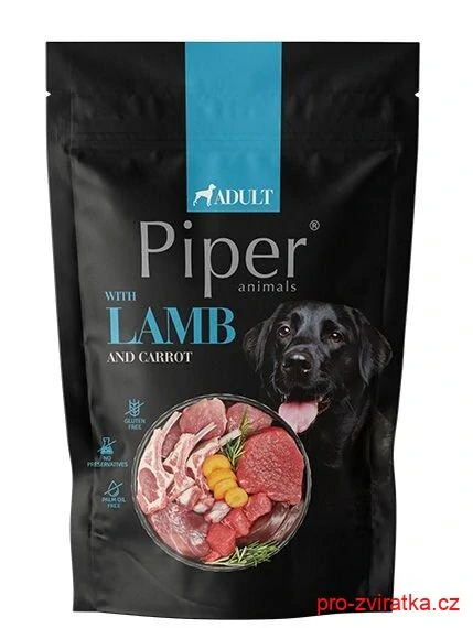 NEW PIPER s jehněčím a mrkví, kapsička pro psy 500 g
