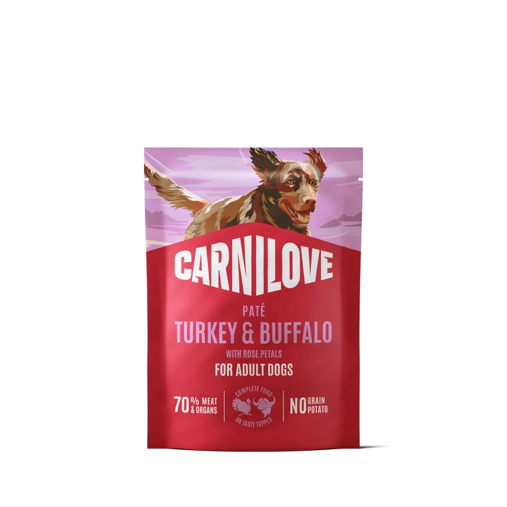 Carnilove Dog Pouch Paté Turkey&Buffalo+Rose 300g