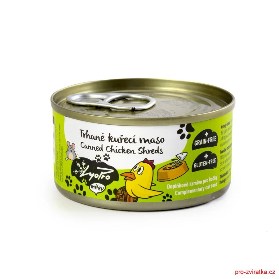 Lyopro Cat konz. Trhané kuřecí maso 85g