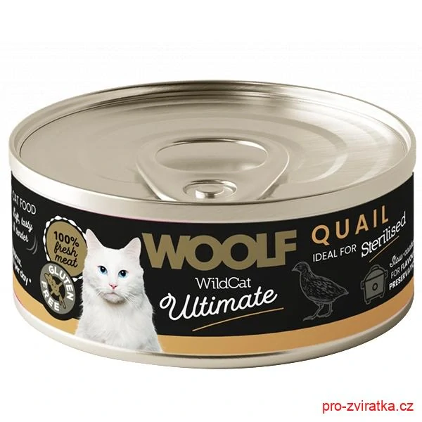 WOOLF WildCat Ultimate konz. Adult Paté Quail 85g