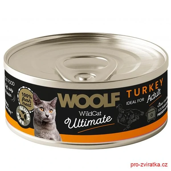 WOOLF WildCat Ultimate konz. Adult Paté Turkey 85g