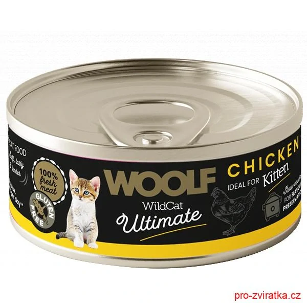 WOOLF WildCat Ultimate konz. Kitten Paté Chicken 85g