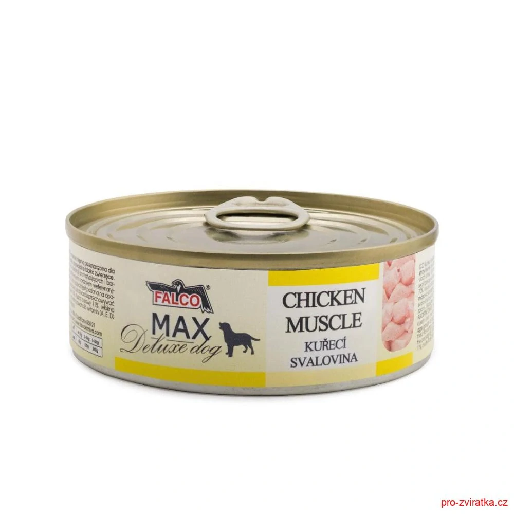 MAX Deluxe Dog kuřecí svalovina, konzerva 80 g
