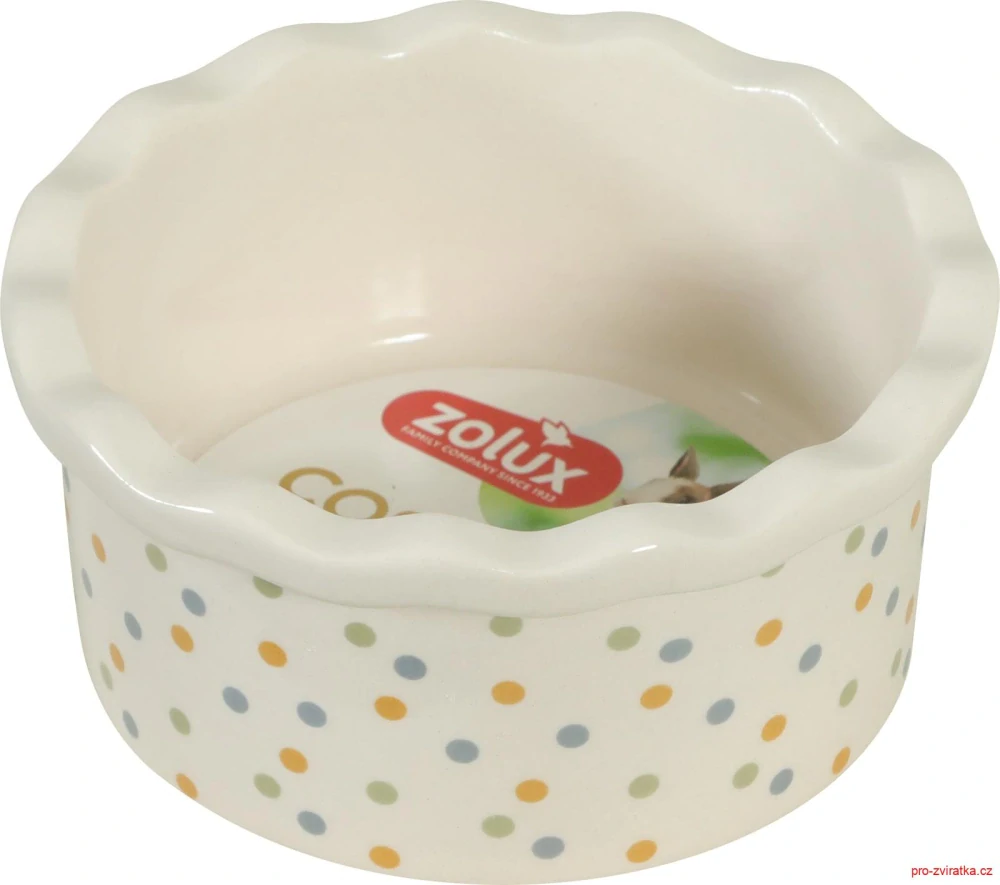 Miska keramická COSY hlodavec 150ml puntíky Zolux