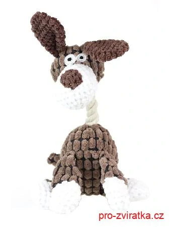 animALL Hračka Dog Pes kostkovaný plyš 23 cm