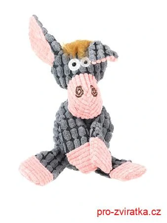 animALL Hračka Dog Osel kostkovaný plyš 23 cm