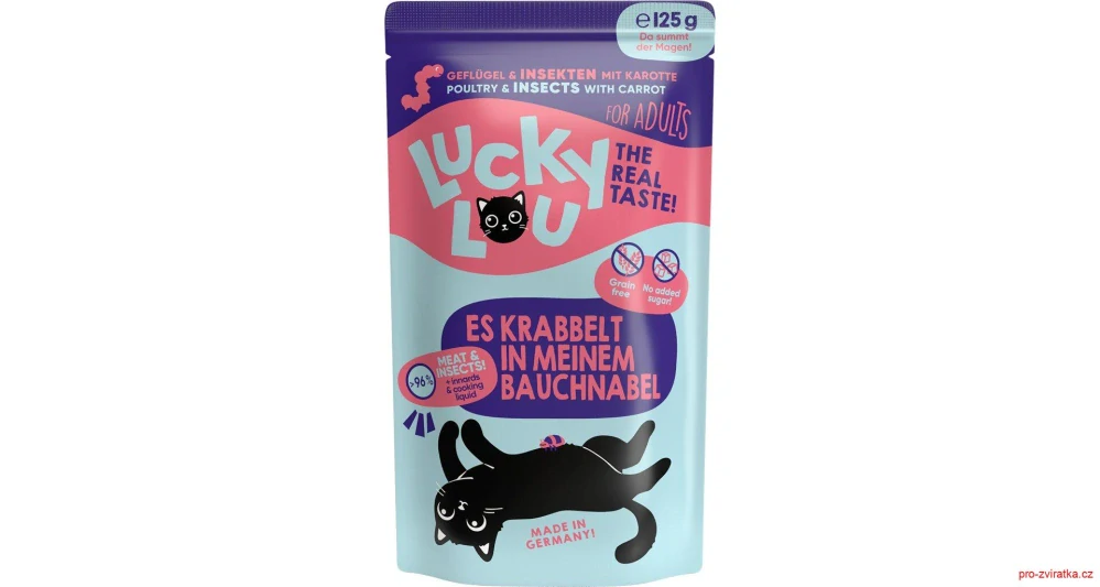 Lucky Lou Lifestage Adult s drůbežím masem a hmyzem 125 g