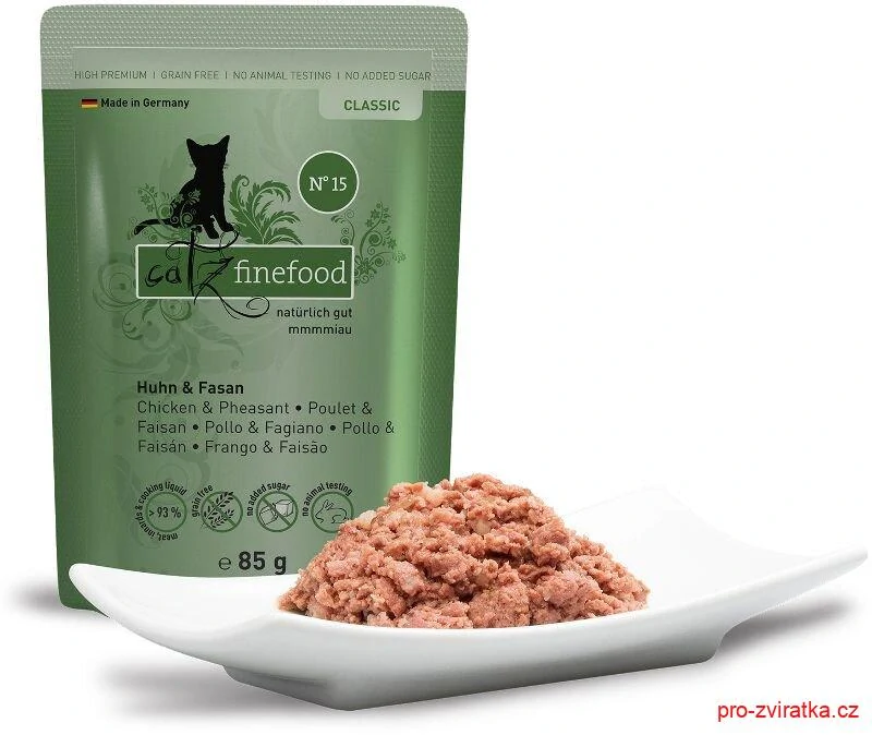 Catz Finefood Classic s kuřecím a bažantím masem 85 g