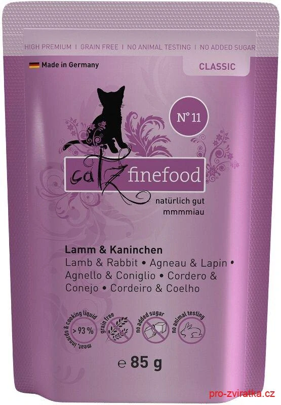 Catz Finefood Classic s jehněčím a králičím masem 85 g
