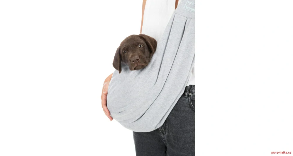 SOFT front carrier - přední látkové nosítko/taška, 22 x 20 x 60 cm, světlešedá/mátová (max. 5kg)