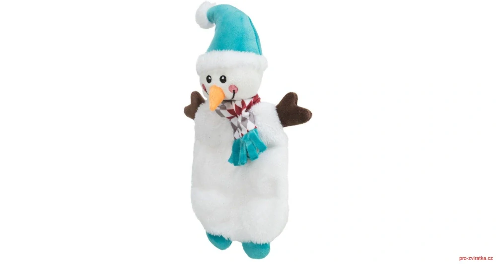 Xmas SNOWMAN, vánoční sněhulák, plyš bez výplně, 31 cm