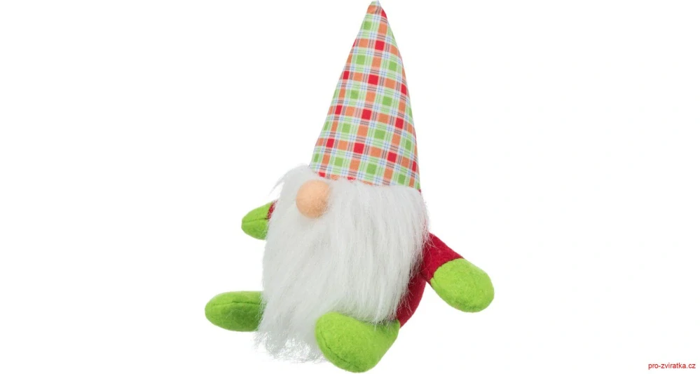 Xmas Dwarf - vánoční skřítek, hračka pro psy se zvukem, 21 cm, různé druhy