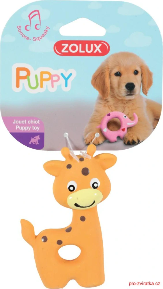 Hračka pes PUPPY Žirafa latex Zolux