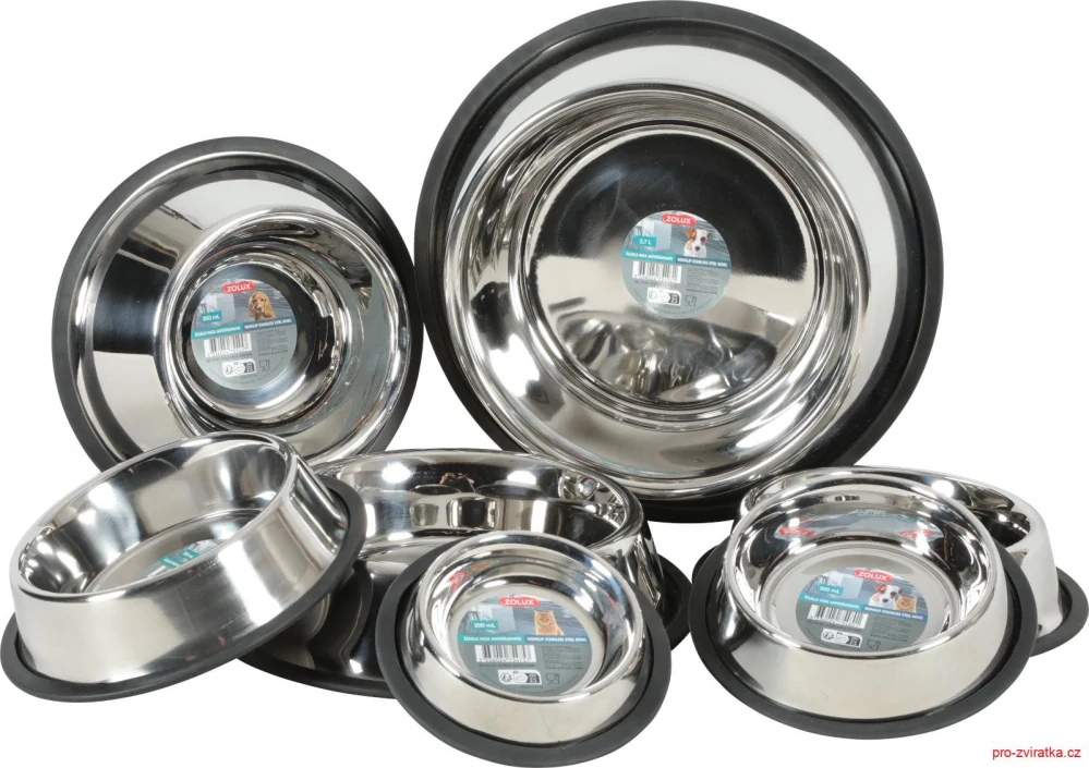 Miska nerez protiskluz pes STEEL 0,225 l Zolux