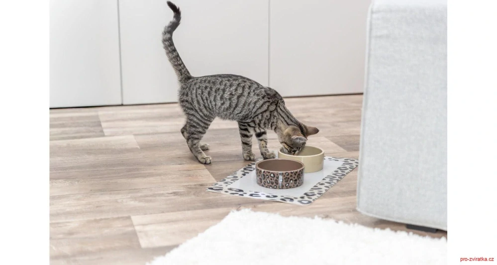 Keramická miska LEO, 0,3 l/ 12 cm, hnědá/leopardí
