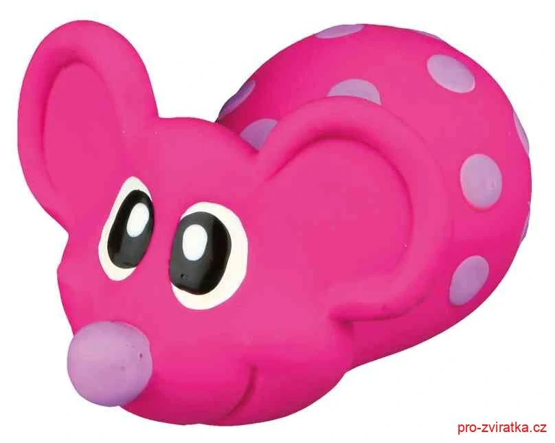 Latexová myška různé barvy, plněná 8 cm
