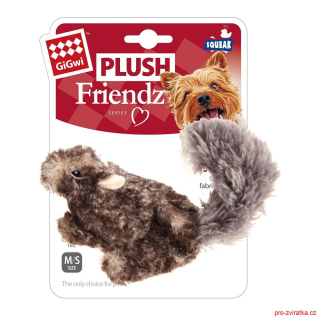 GiGwi Plush Friendz plyšová veverka šedá