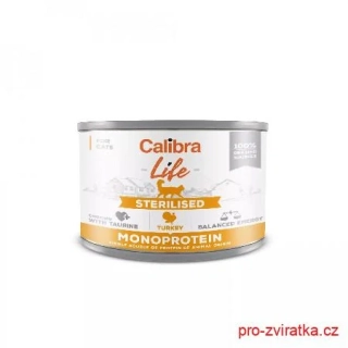 Calibra Cat Life konz.Sterilised Turkey 200g