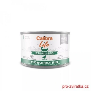 Calibra Cat Life konz.Sterilised Duck 200g