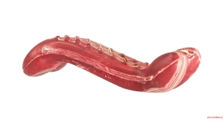 Antibakteriální dentální kost s vůní slaniny HipHop přírodní guma 11 cm