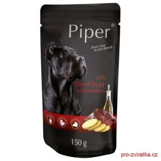 PIPER s hovězími játry a bramborami, kapsička pro psy