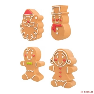 Vánoční perníčky - figurky se zvukem, latex, 11cm