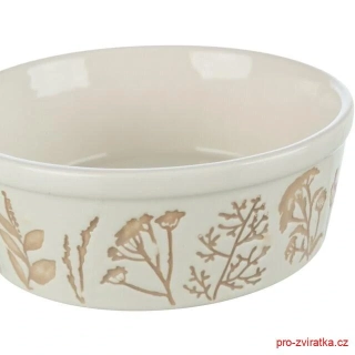 Keramická miska s texturovaným motivem, bílá/šedobéžová 0,3 l/12 cm