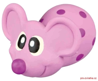 Latexová myška různé barvy, plněná 8 cm