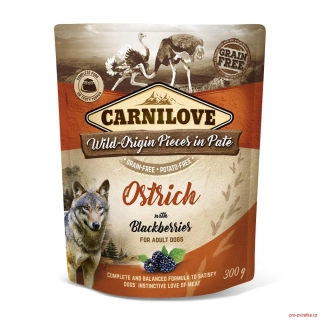 Carnilove Dog Pouch Paté Ostrich & Blackberries 300g