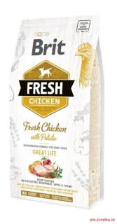 Brit Fresh Dog Chicken & Potato Adult Great Life 2,5kg