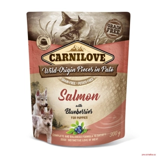Carnilove Dog Pouch Paté Salmon & Blueberry Puppies 300g