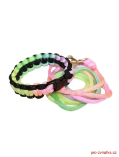 Sada obojek + vodítko Rainbow Glitter