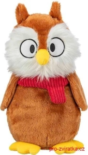 Xmas Owl - vánoční sova, plyšová hračka pro psy, 33 cm
