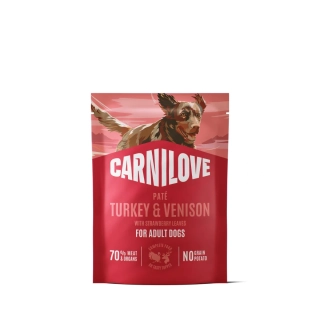 Carnilove Dog Pouch Paté Turkey&Venison+Strawbery 300g
