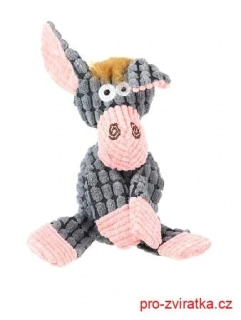 animALL Hračka Dog Osel kostkovaný plyš 23 cm